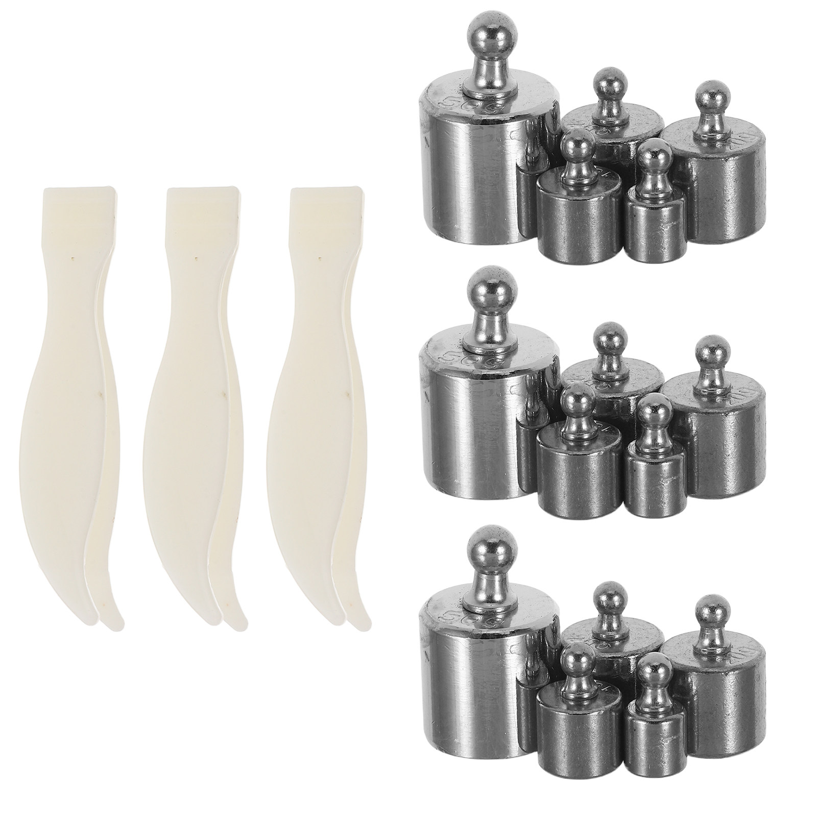 Lab Equipment - Paslanmaz Çelik Ağırlık Seti 1g-500g, Dijital