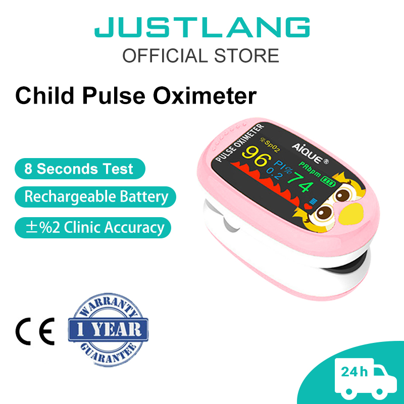 Pulse Oximeter Fingertip Rechargeable - JUSTLANG Dijital Karikatür Oksimetre Şarj Edilebilir