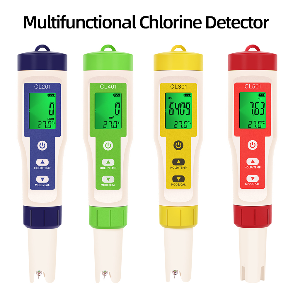 Ph Meter Digital Water Tester - PH/CL2/H2/ORP/Sıcaklık Ölçer Klor Dedektörü Dijital Su