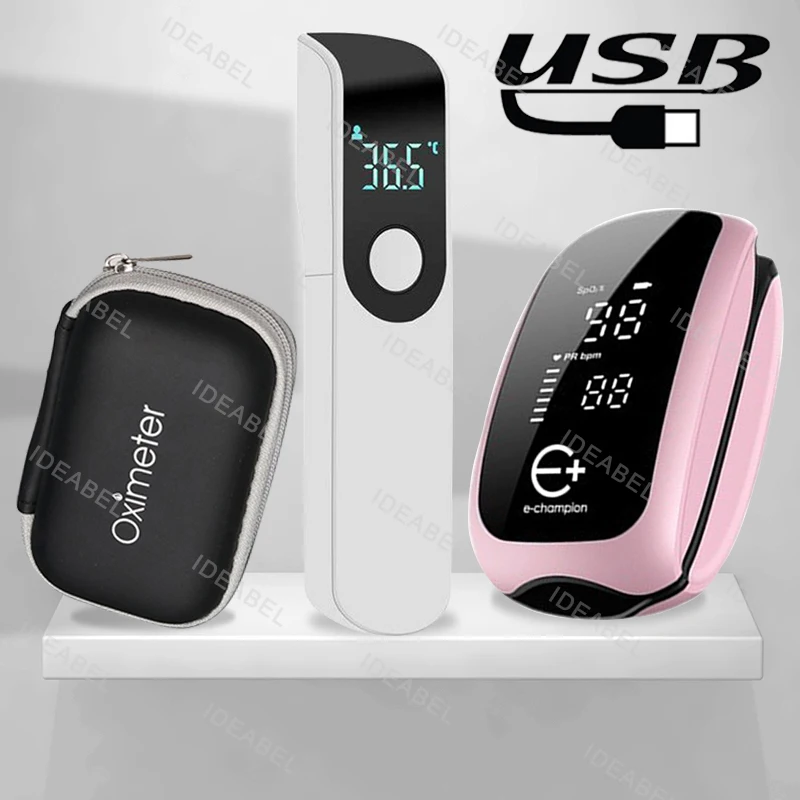 Pulse Oximeter Fingertip Rechargeable - Şarj edilebilir Tıbbi Oksimetre Kayışı Kordon