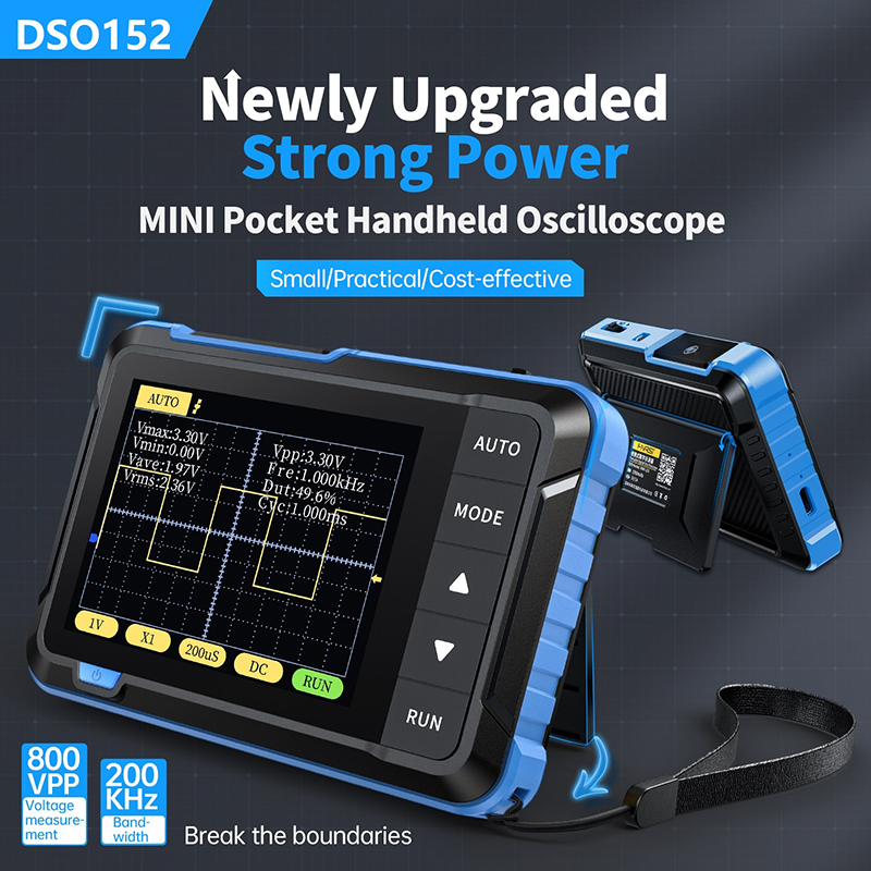 Fnirsi Digital Oscilloscope Handheld - FNIRSI DSO152 Mini el dijital osiloskop