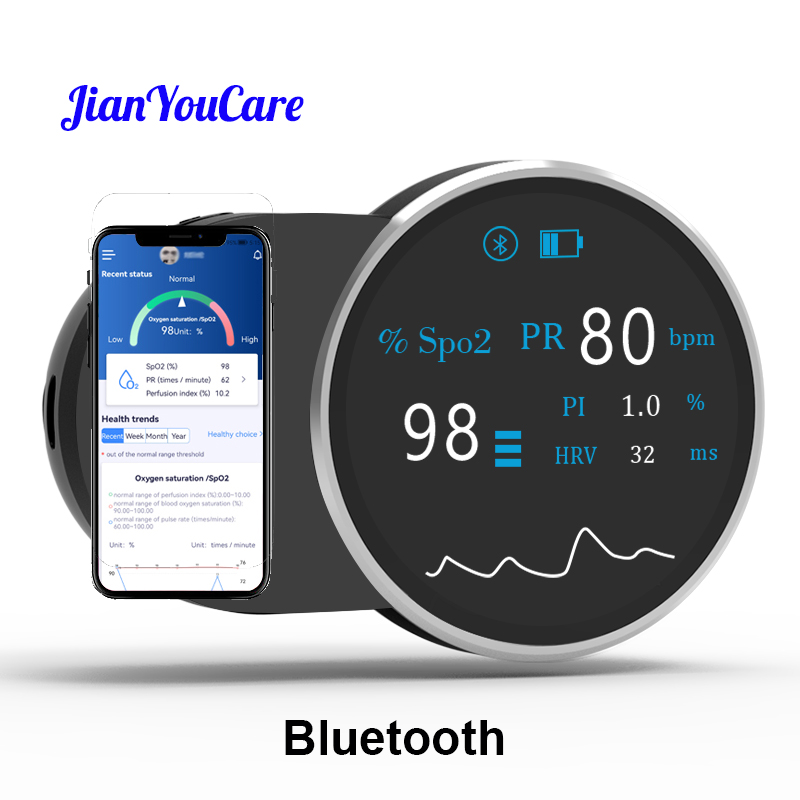 Pulse Oximeter Fingertip Rechargeable - JianYouCare şarj edilebilir usb Bluetooth Kablosuz