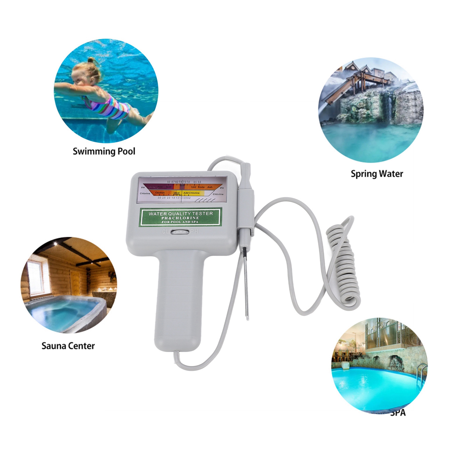 Ph Meter Digital Water Tester - Dijital Havuz Suyu Test Cihazı pH