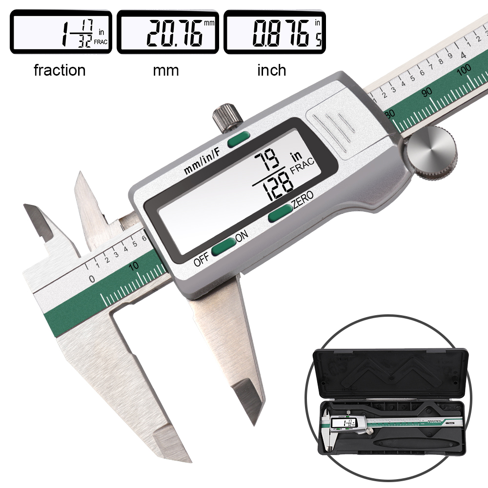 Digital Caliper 150Mm Stainless Steel - Paslanmaz Çelik Yüksek Doğruluk Elektronik LCD