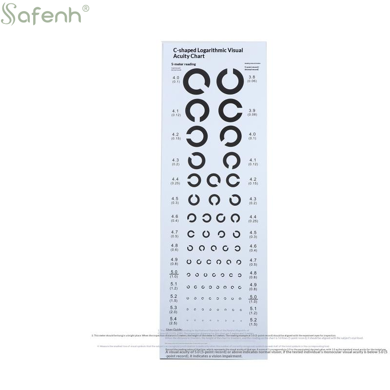 Medical Supplies - Yakın Görme Test Kartları Görme Tablosu