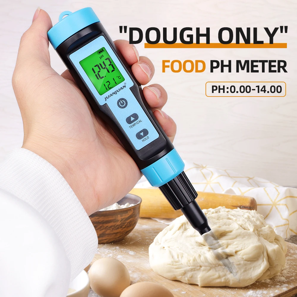 Ph Meter Digital Water Tester - Gıda PH ölçer paslanmaz çelik prob