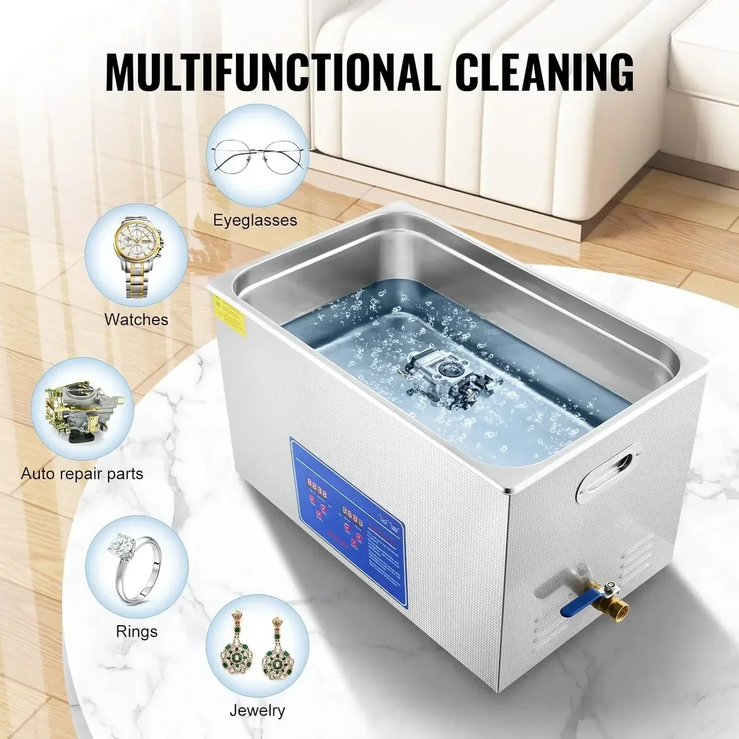 Ultrasonic Cleaner 30L Industrial - Stoklarla sınırlı! Ultrasonik Profesyonel Temizleyici, Dijital