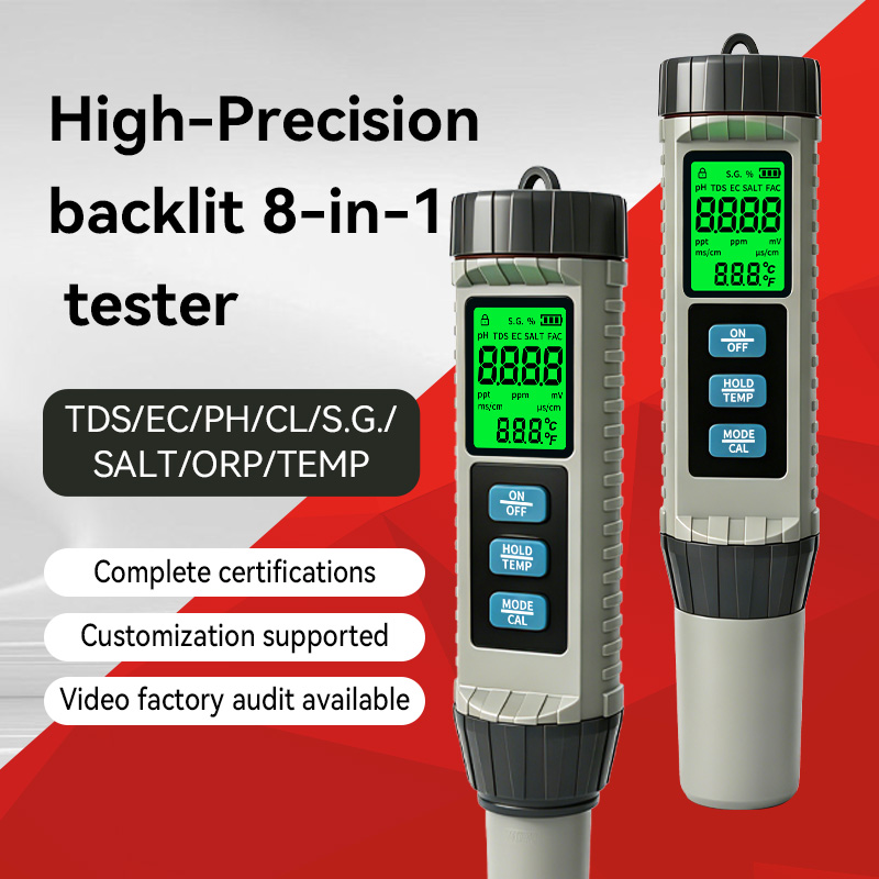 Ph Meter Digital Water Tester - MF-X81 Taşınabilir Çok Fonksiyonlu Su Kalitesi