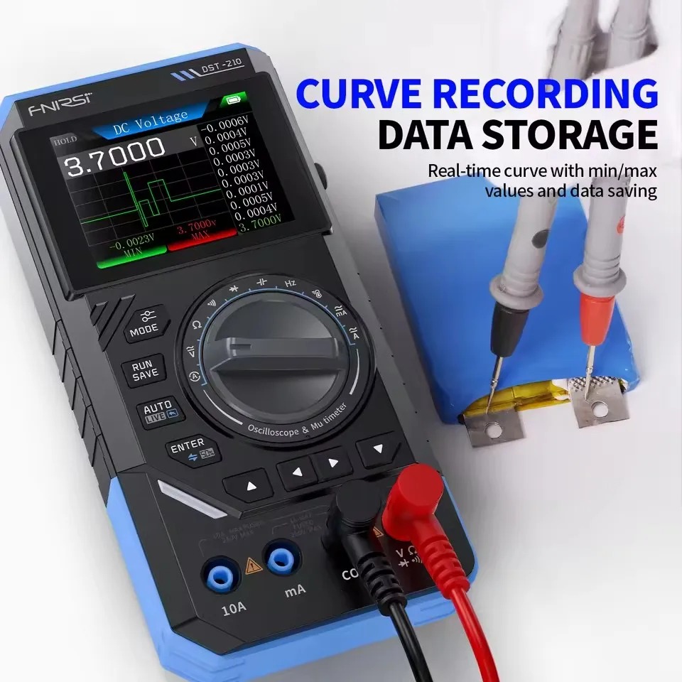 Fnirsi Digital Oscilloscope Handheld - DST210 3'ü 1 Arada Dijital Multimetre