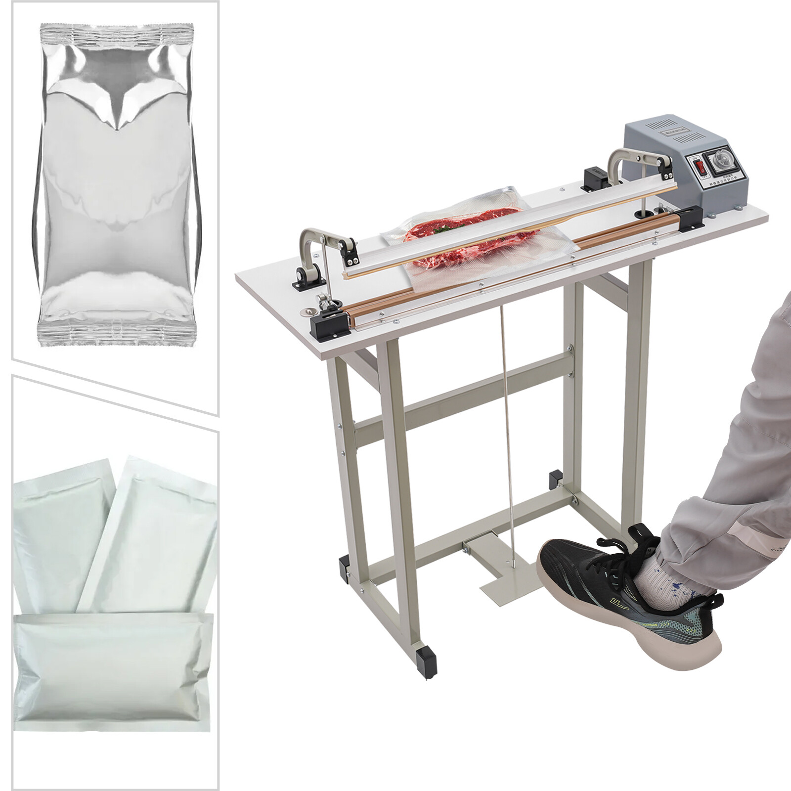 Plastic Bag Impulse Heat Sealer - 22.83 İnç Ayak Pedallı Darbeli Isı