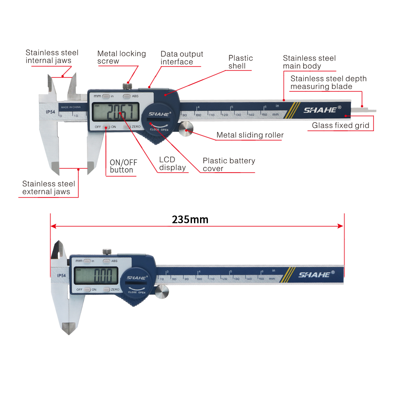 IP54 Su Geçirmez Dijital Kumpa - Digital Caliper 150Mm Stainless Steel incelemesi ve fiyatı