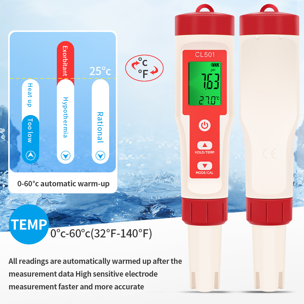 PH/CL2/H2/ORP/Sıcaklık Ölçer K - Ph Meter Digital Water Tester incelemesi ve fiyatı