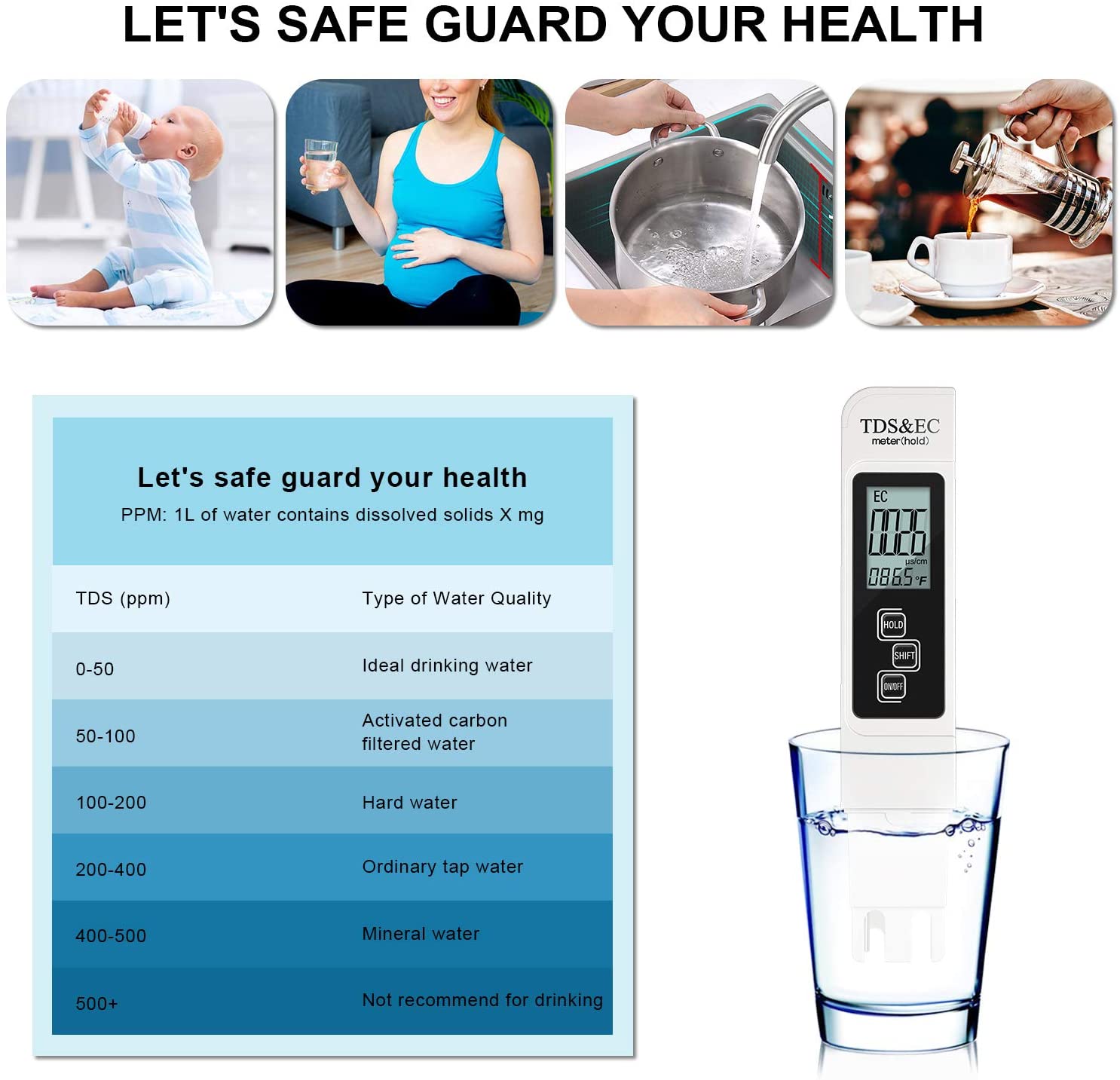 Dijital PH/TDS/EC Metre Test C - Ph Meter Digital Water Tester incelemesi ve fiyatı