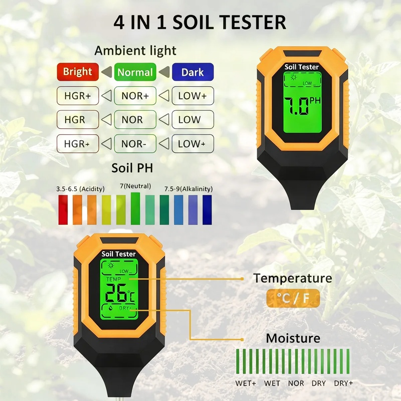 4'ü 1 Arada Toprak Test Cihazı - Ph Meter Digital Water Tester incelemesi ve fiyatı