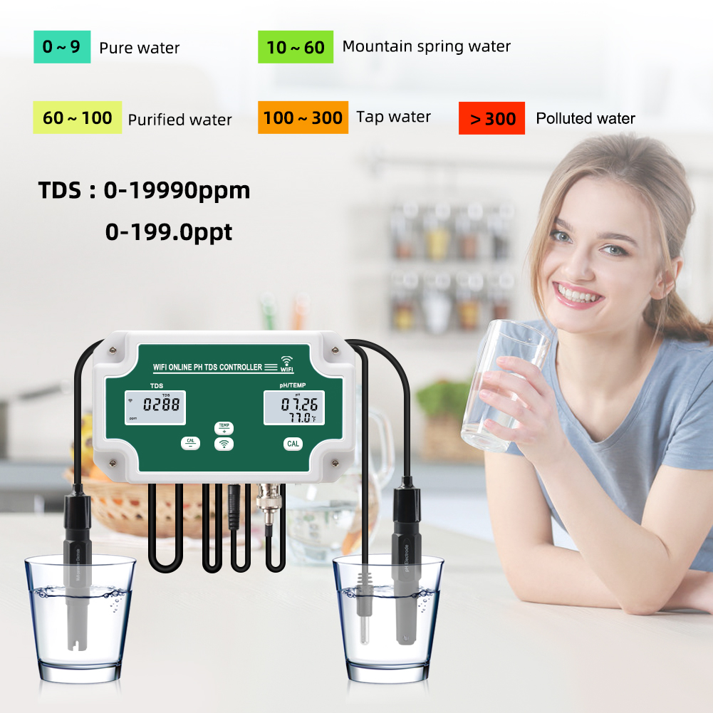 Yieryi yeni WIFI akıllı akvary - Ph Meter Digital Water Tester incelemesi ve fiyatı