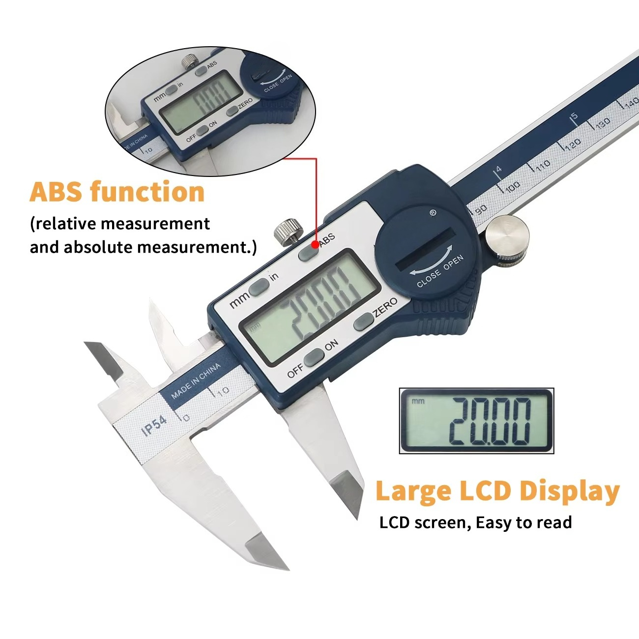 IP54 0-150mm Büyük LCD Ekranlı - Digital Caliper 150Mm Stainless Steel incelemesi ve fiyatı