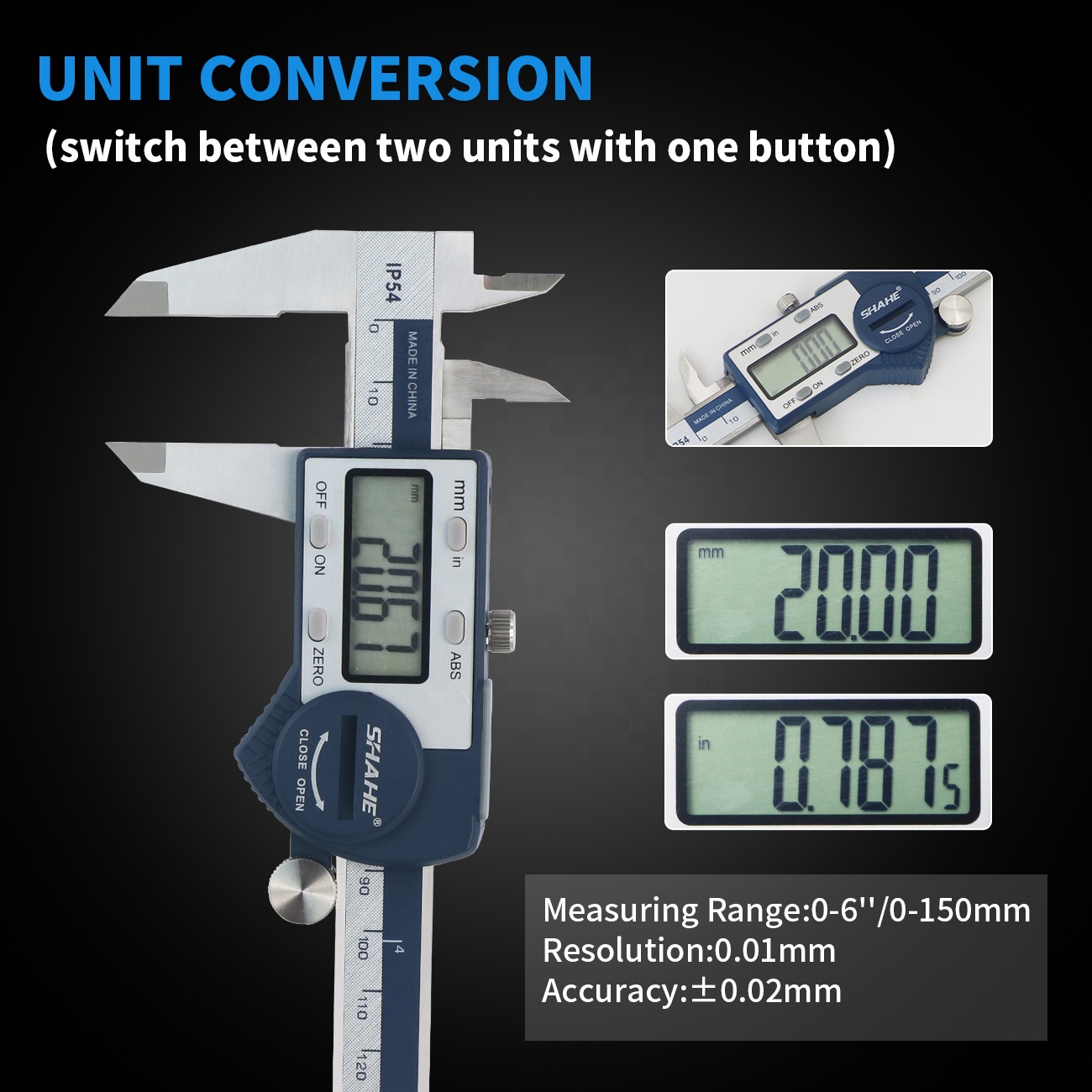 IP54 0-150mm Büyük LCD Ekranlı - Digital Caliper 150Mm Stainless Steel incelemesi ve fiyatı