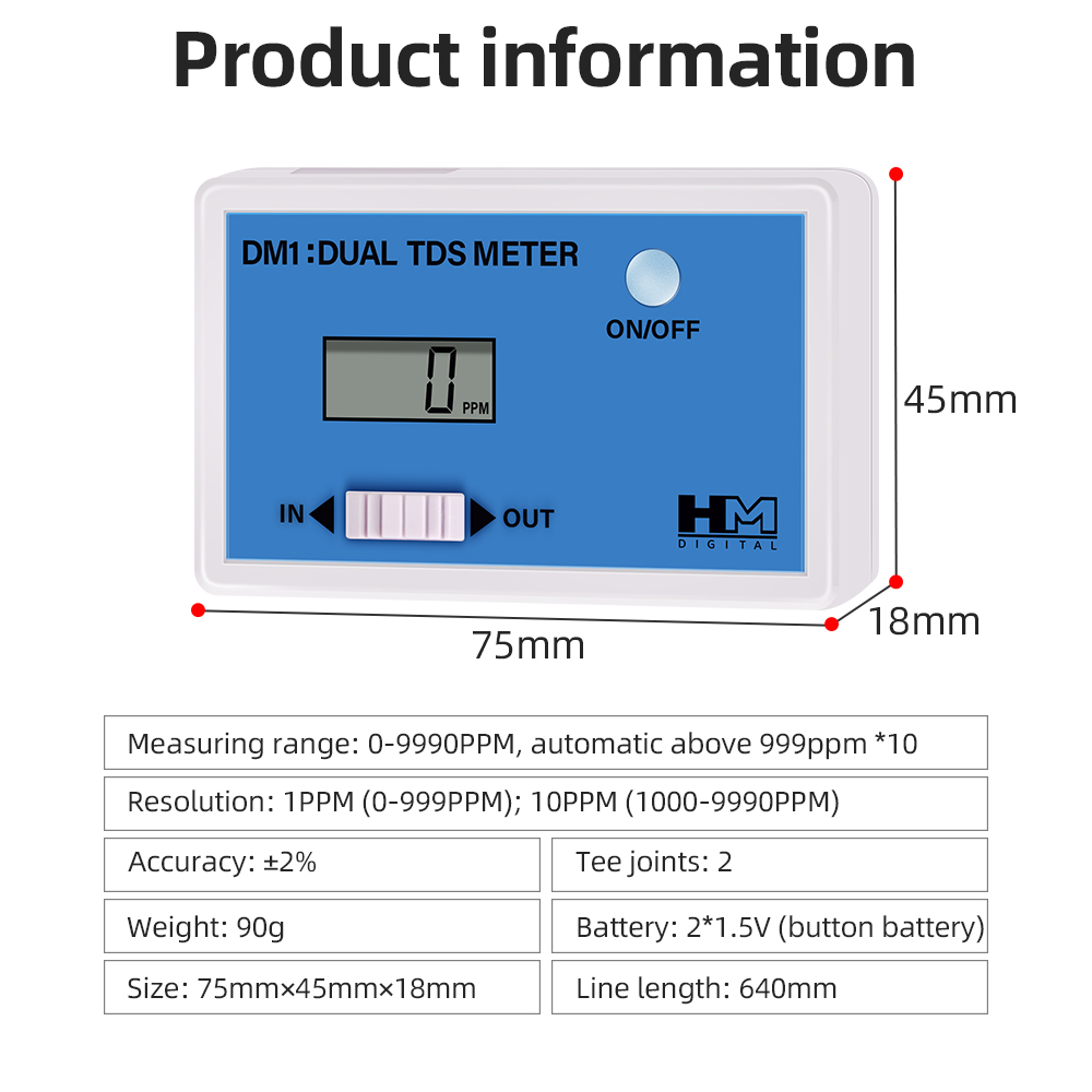 DM1 Çift TDS Su Kalitesi Test  - Ph Meter Digital Water Tester incelemesi ve fiyatı