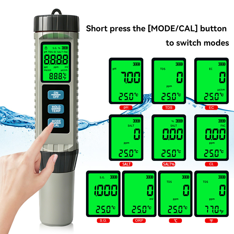 MF-X81 Taşınabilir Çok Fonksiy - Ph Meter Digital Water Tester incelemesi ve fiyatı
