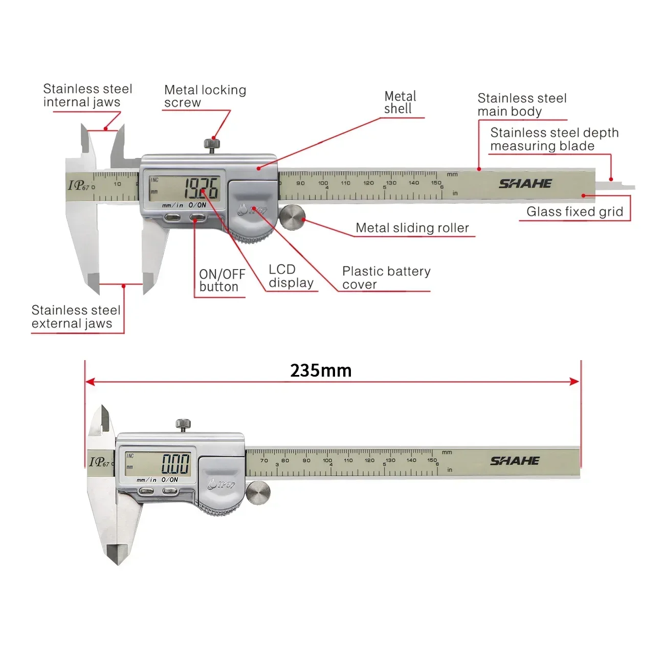 150 mm IP67 Su Geçirmez Dijita - Digital Caliper 150Mm Stainless Steel incelemesi ve fiyatı