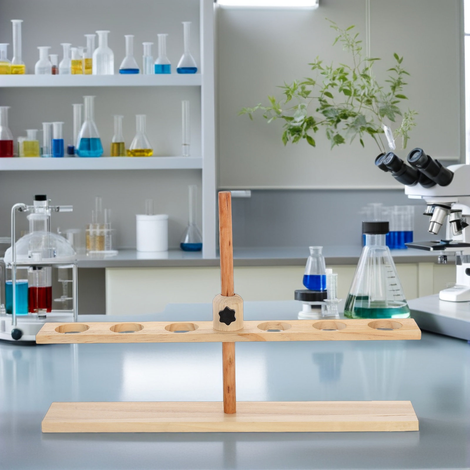 6 Delikli Ahşap Huni Standı Ay - Lab Equipment incelemesi ve fiyatı