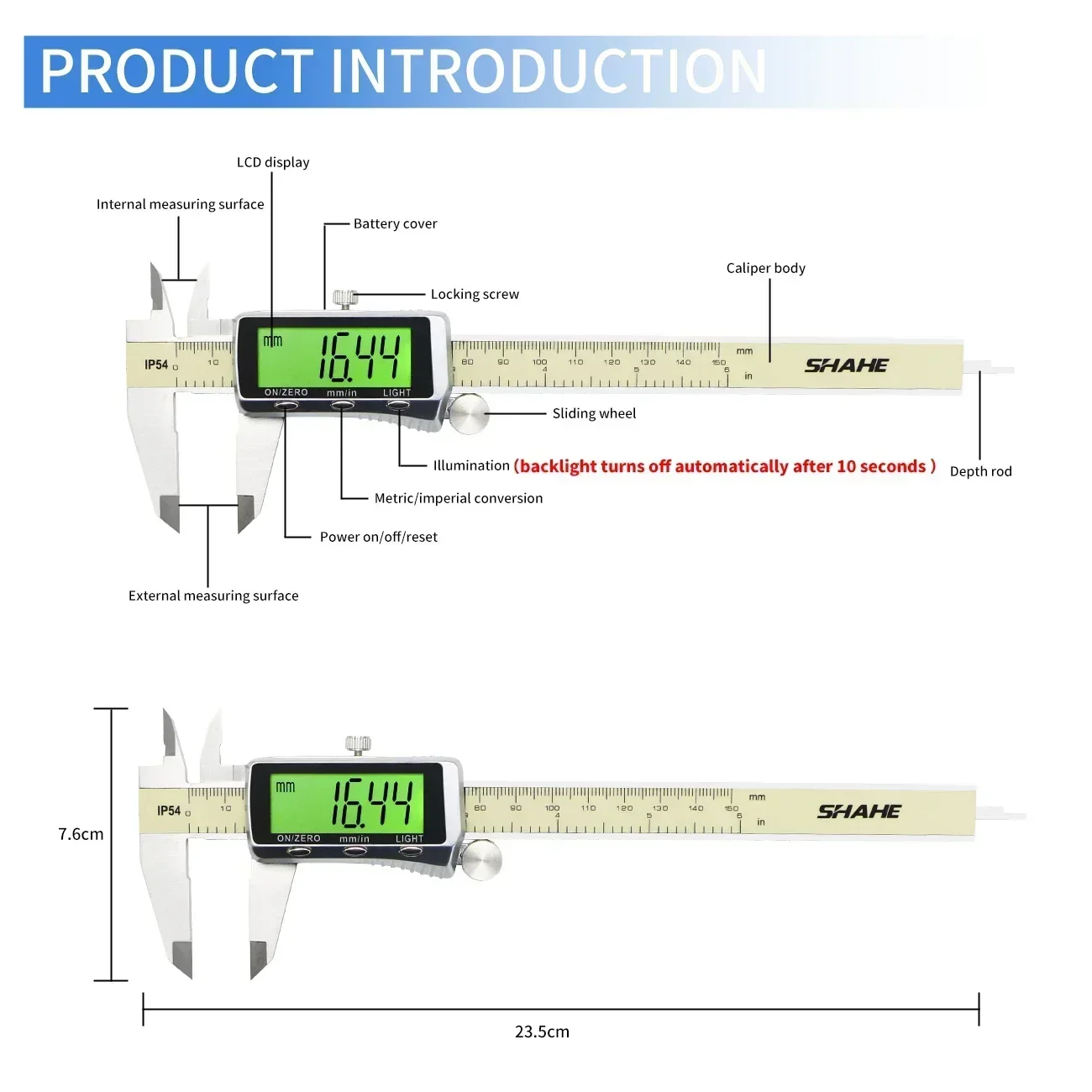 SHAHE yeni dijital kumpas 0-6  - Digital Caliper 150Mm Stainless Steel incelemesi ve fiyatı